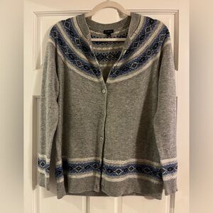 Talbots, Women’s, Size L, Grey Cardigan Sweater